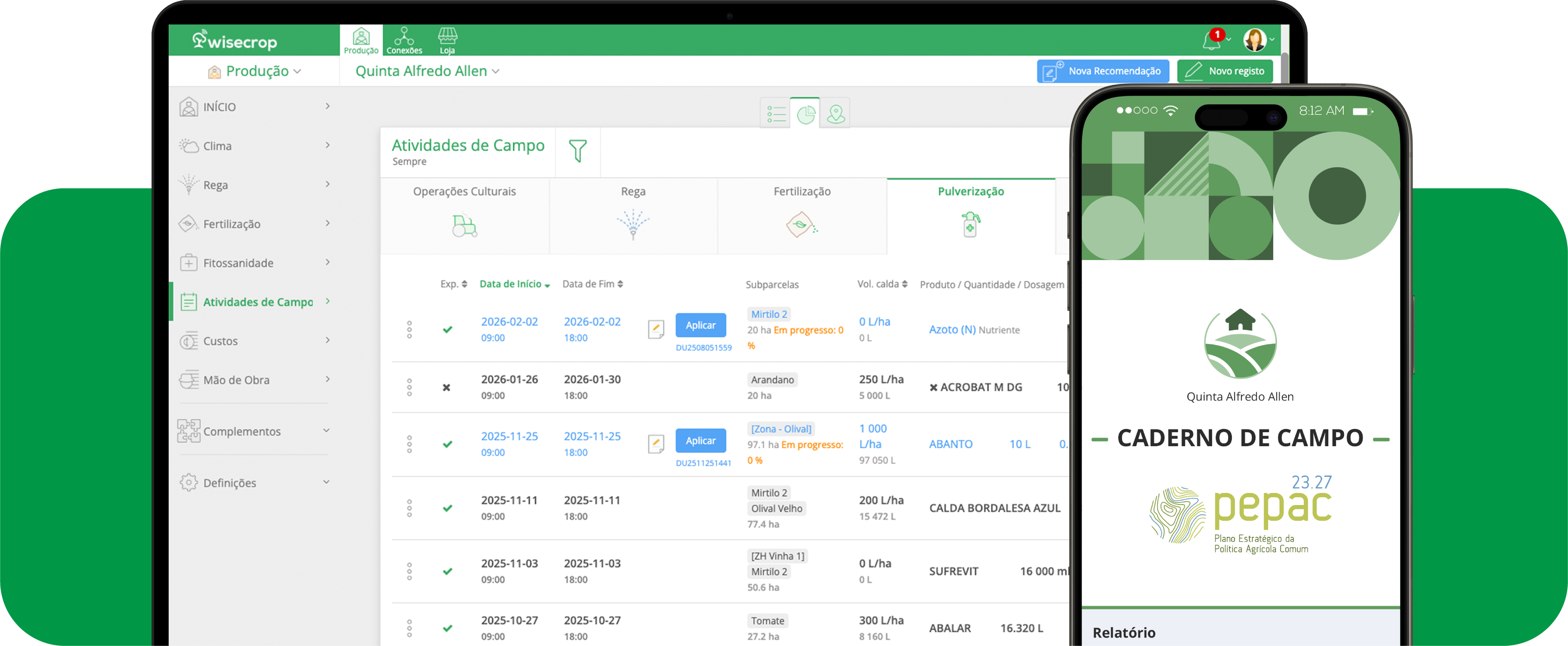 Caderno de Campo Digital Wisecrop